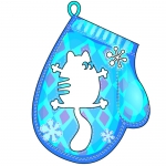 Ёлочная игрушка"Кот в варежке"